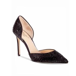 Badgley Mischka Jewel Elegant Rhinestone Encrusted Heel Pumps